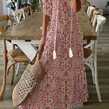 Amalia | Vestido Maxi de Verão Boho Vintage