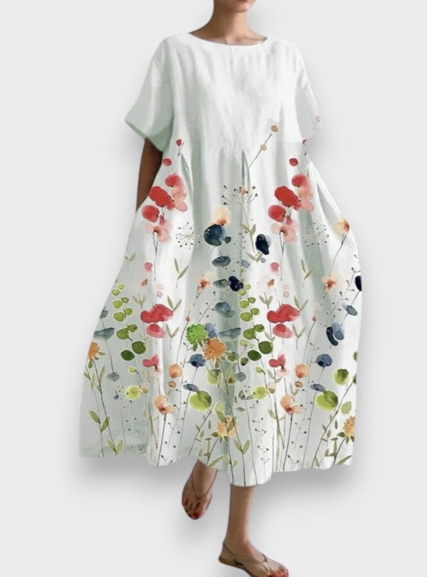 Liliana - Vestido longo casual floral