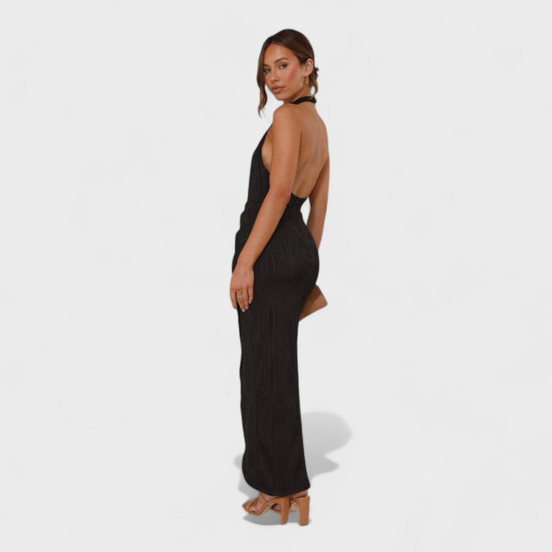 Camila - Vestido comprido com pregas