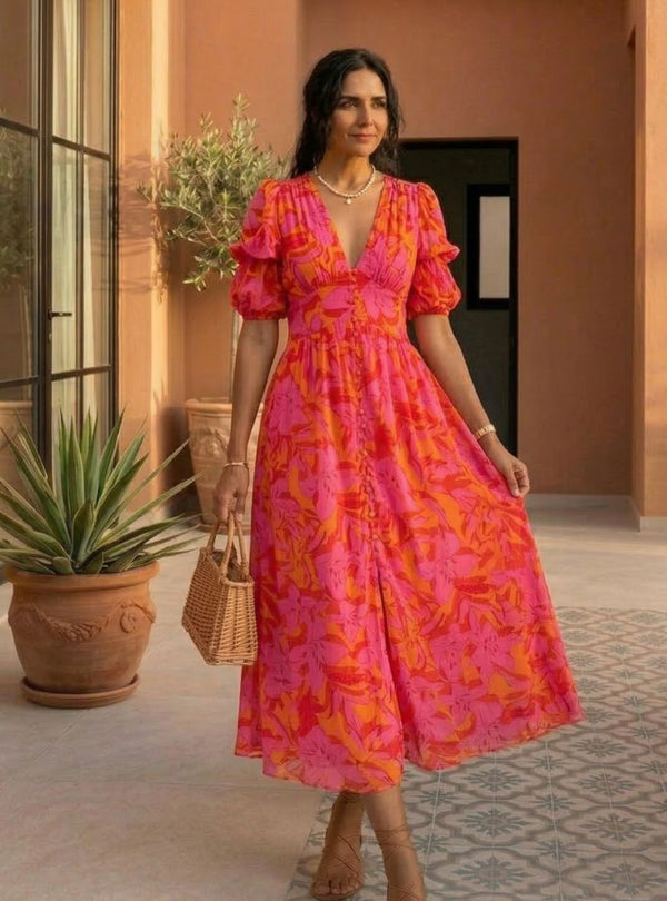 Vestido Maxi Dalia | Radiação Tropical