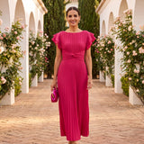 Valentina | Vestido Maxi de Ocasião Plissado