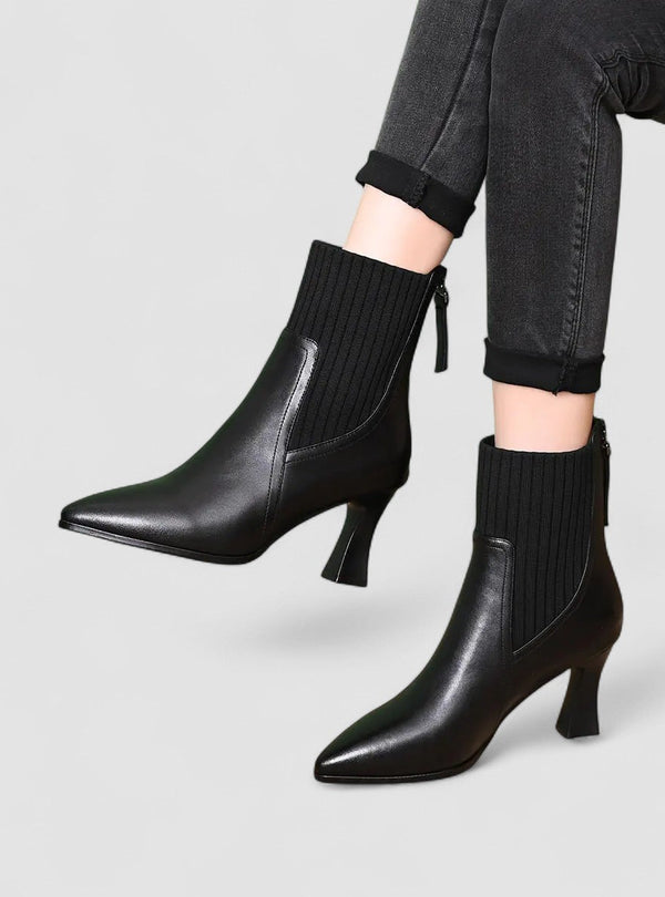 Clara - Botas com plataforma em Couro