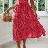 Alda | Vestido midi com padrão floral
