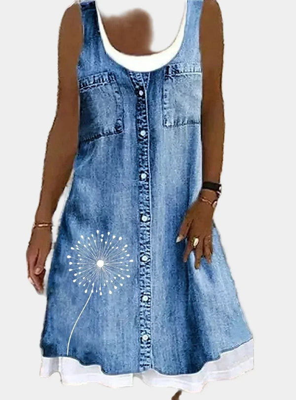 Vestido de Jeans Macio e Elegante