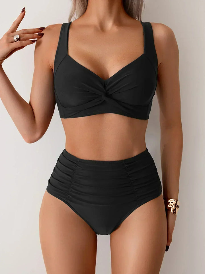Abril™ | Bikini Bandeau com Tecido Franzido