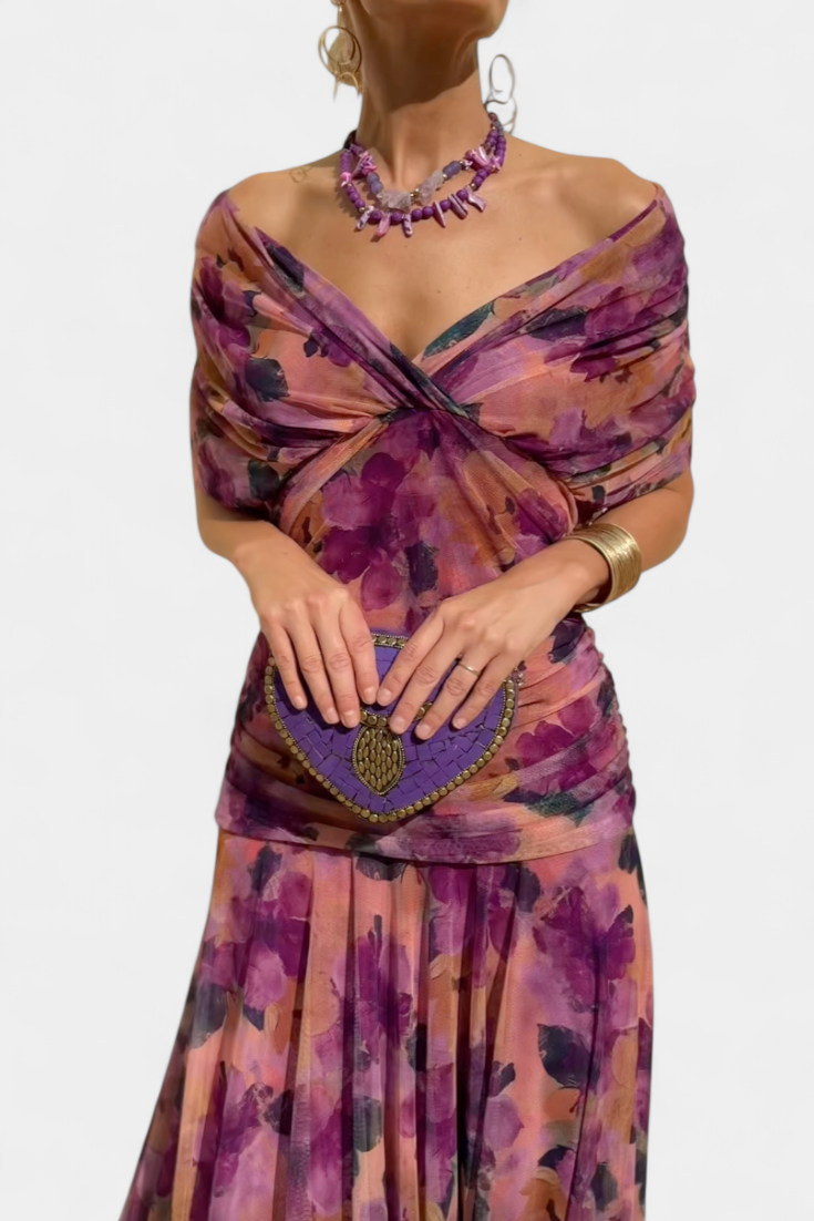 Florendra| Vestido Longo com Decote em V