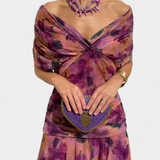 Florendra | Vestido Longo com Padrão Floral e Decote em V