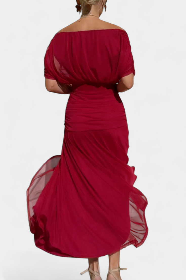 Florendra | Vestido Longo com Padrão Floral e Decote em V
