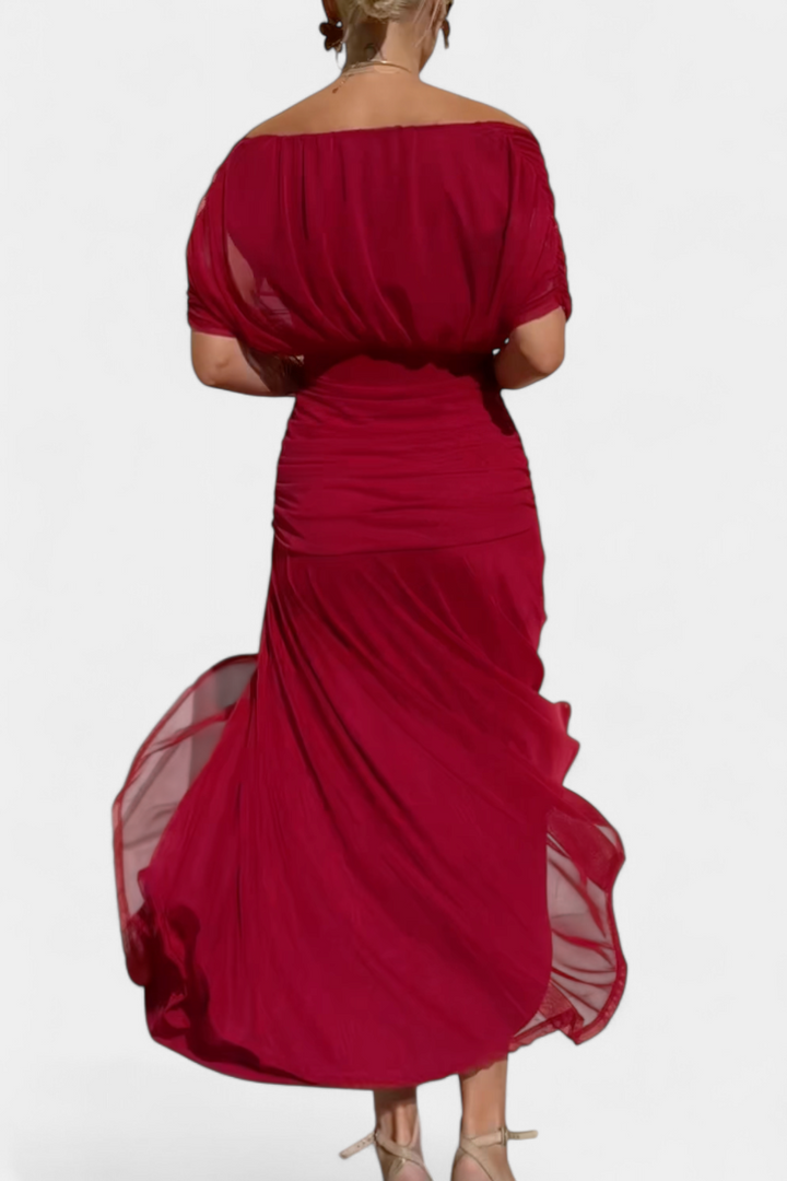 Florendra | Vestido Longo com Padrão Floral e Decote em V