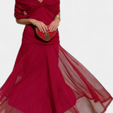 Florendra | Vestido Longo com Padrão Floral e Decote em V