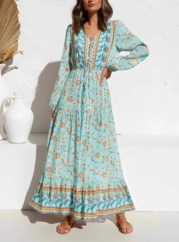 Núria - Vestido Longo Floral