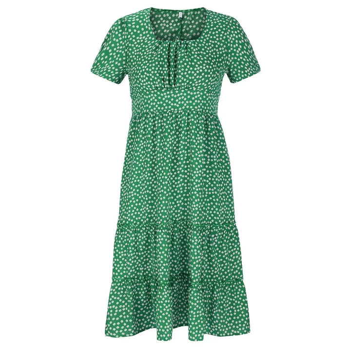 Alda | Vestido midi com padrão floral