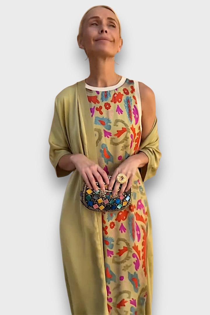 Signe | Vestido longo estampado