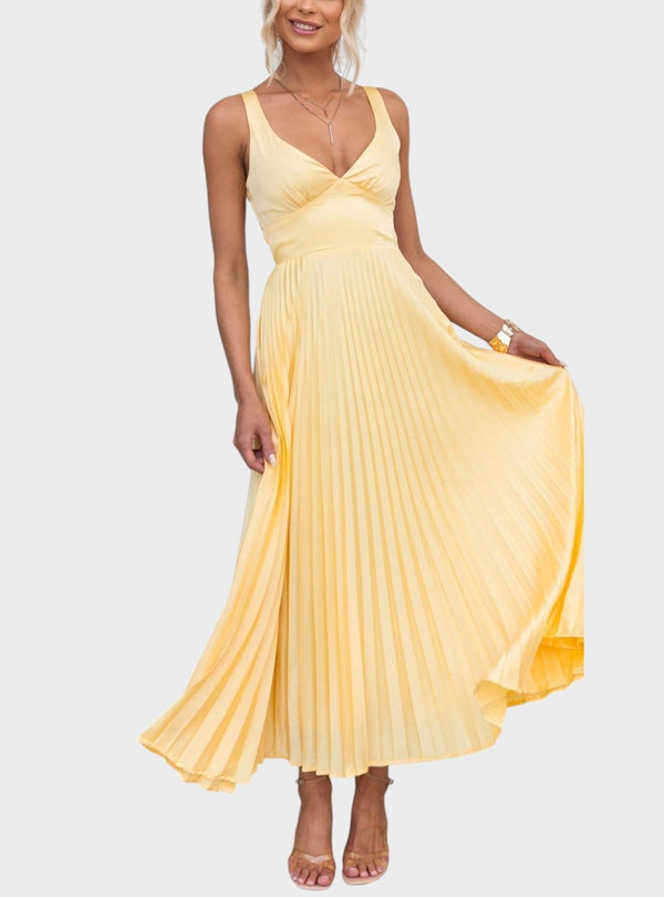 Camila - Vestido maxi amarelo