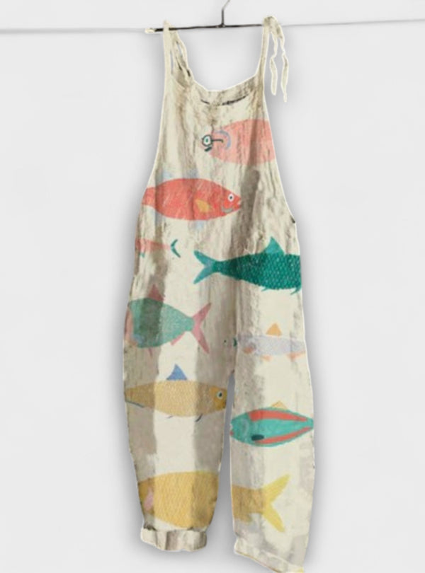 Anabela -  Macacão vintage multicolorido