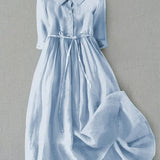 Vestido de Verão Feminino com Corda na Cintura - Conforto e Estilo Atemporal