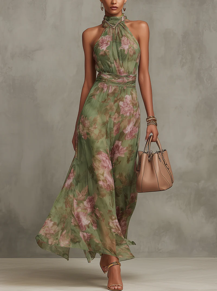Sofia | Vestido de Verão Elegante com Padrão de Flores