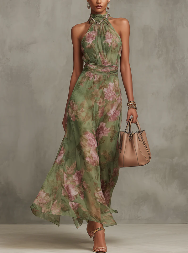 Sofia | Vestido de Verão Elegante com Padrão de Flores