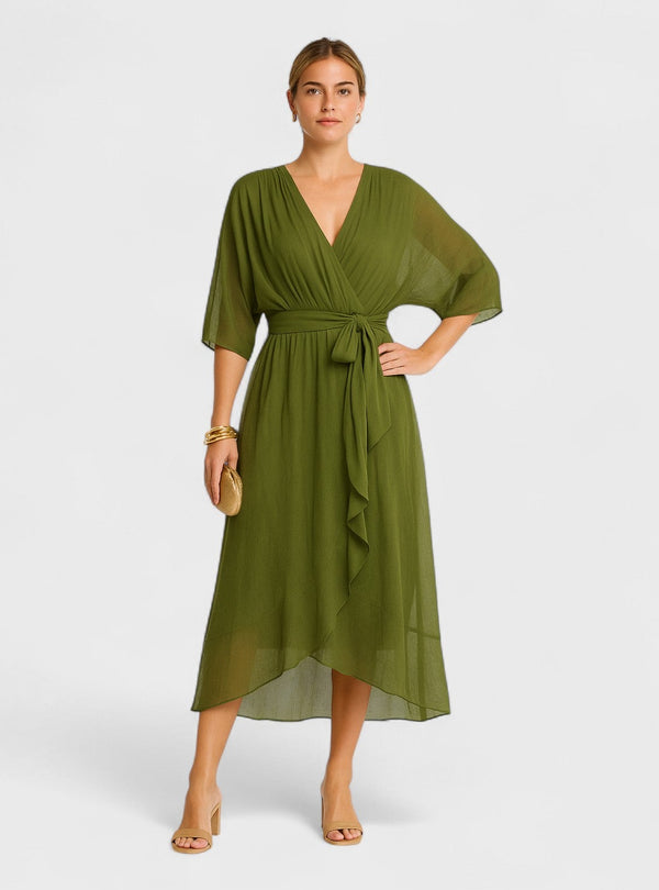 Ialina - Vestido elegante com cintura