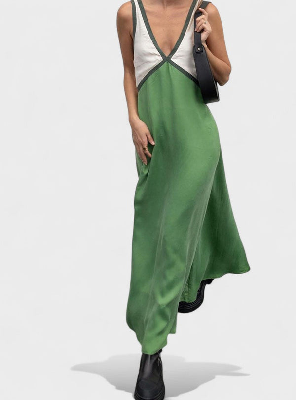 Lara - Vestido Comprido Bicolor