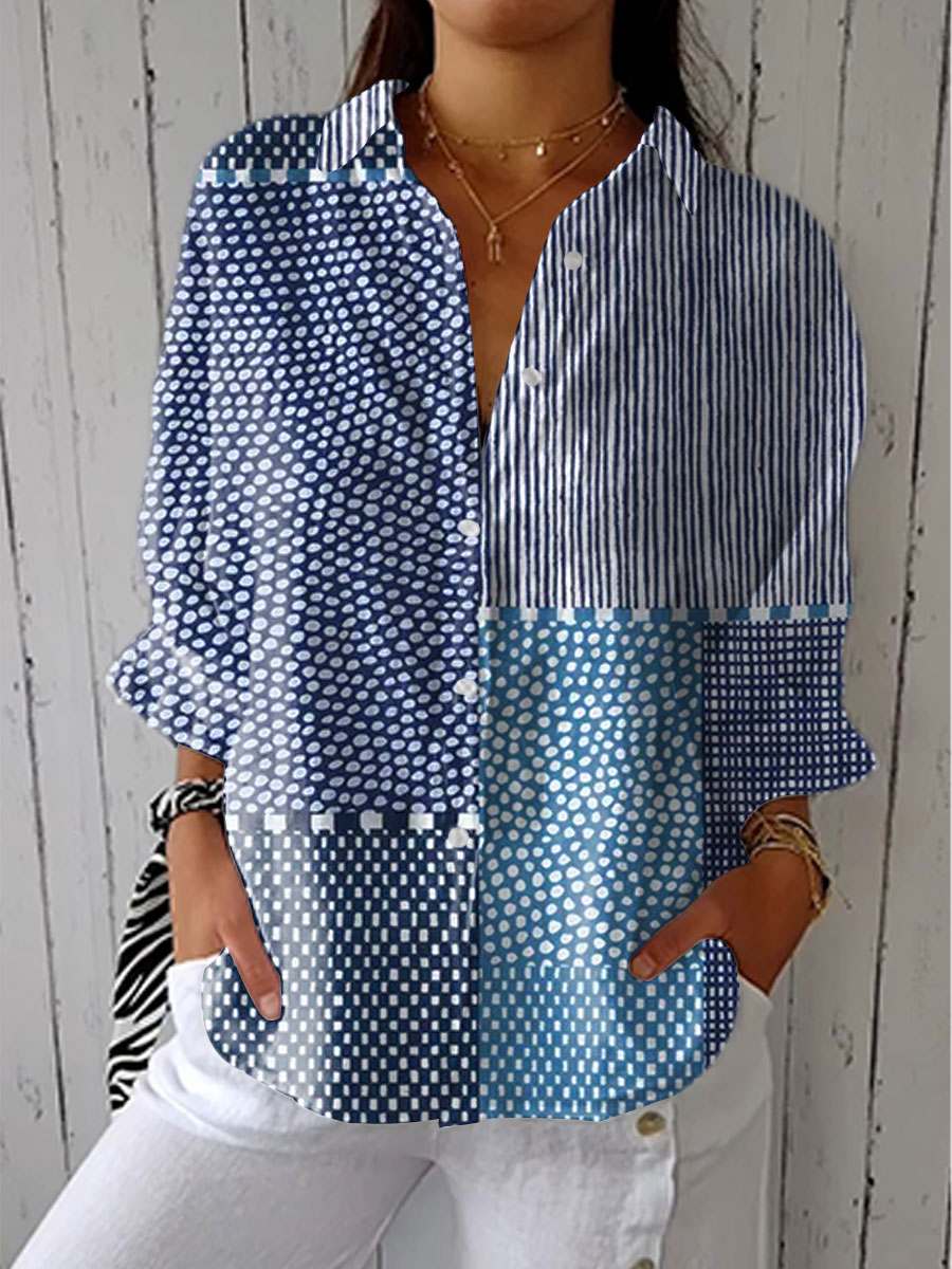 Fiora | Blusa Ocean Patchwork