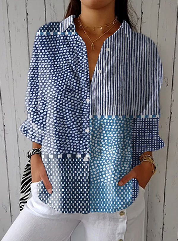 Fiora | Blusa Ocean Patchwork