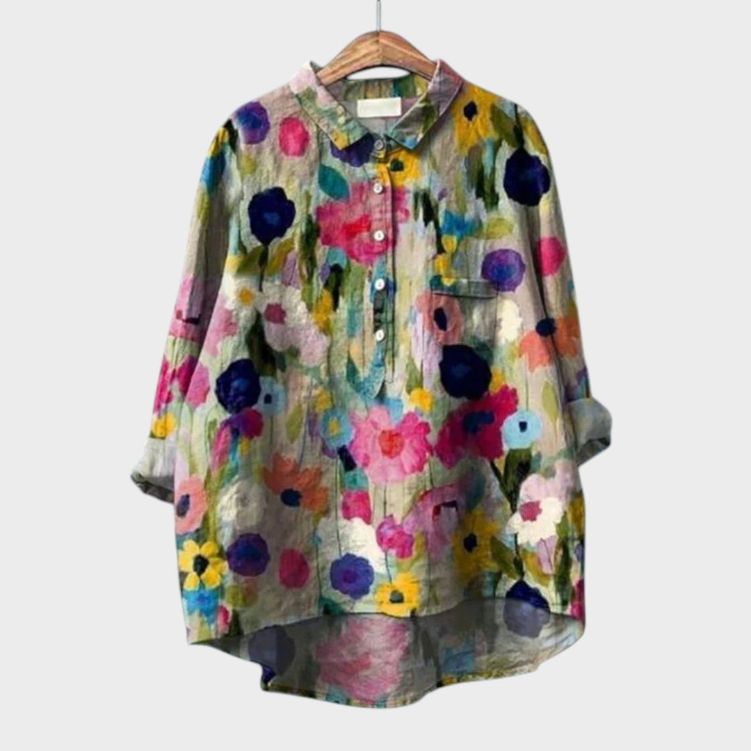 Flora - Camisa de linho de algodão