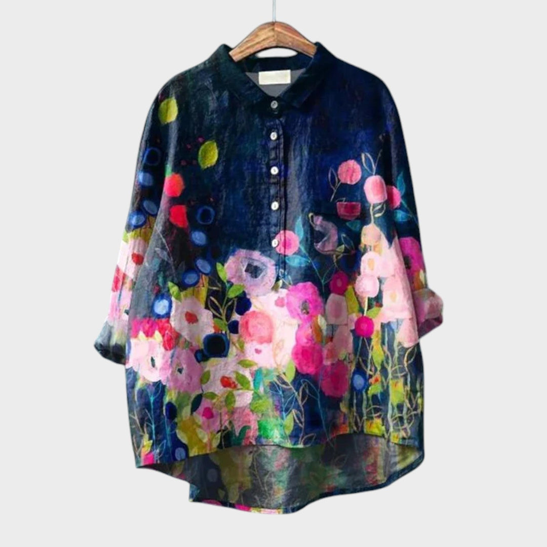 Flora - Camisa de linho de algodão