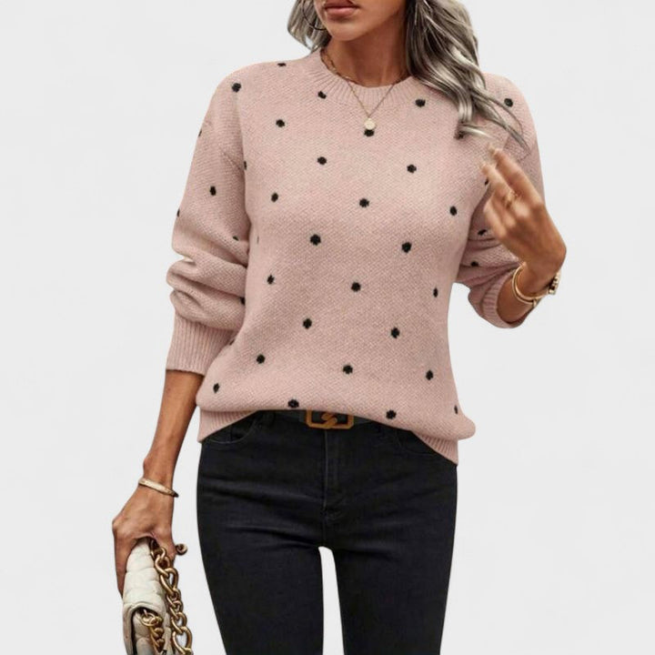 Carina - Camisola de malha com bolinhas