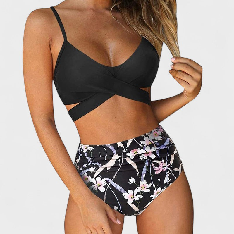 Marta - Biquíni Alta Cintura Estilo Verão