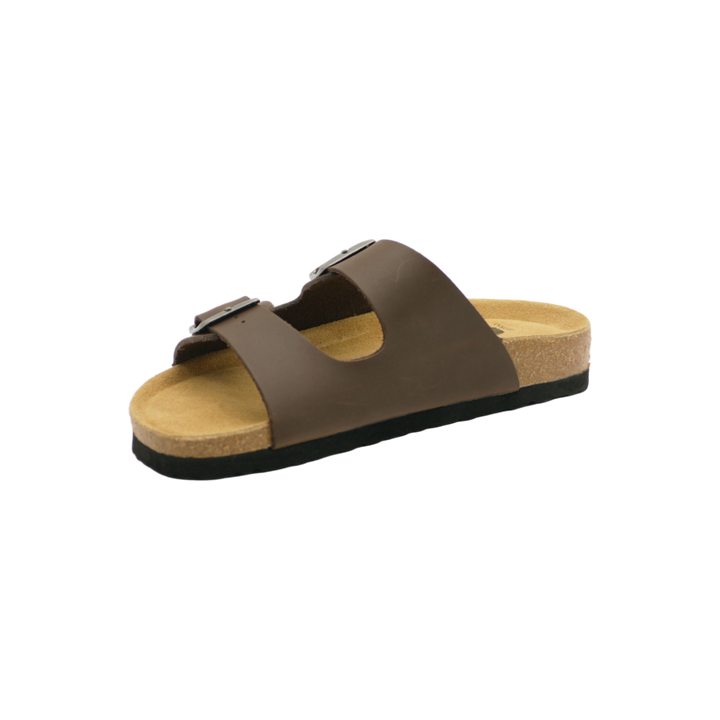 1060 | Chinelo de couro com duas fivelas