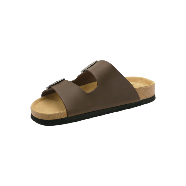 1060 | Chinelo de couro com duas fivelas