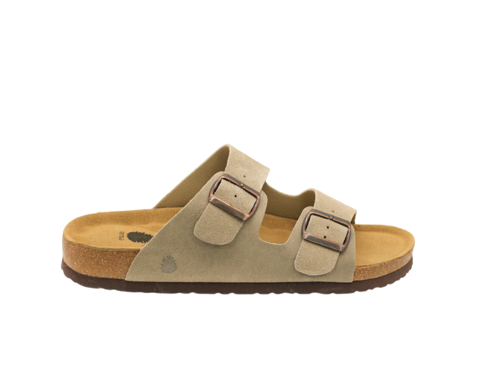 3020 | Chinelo de camurça com duas fivelas