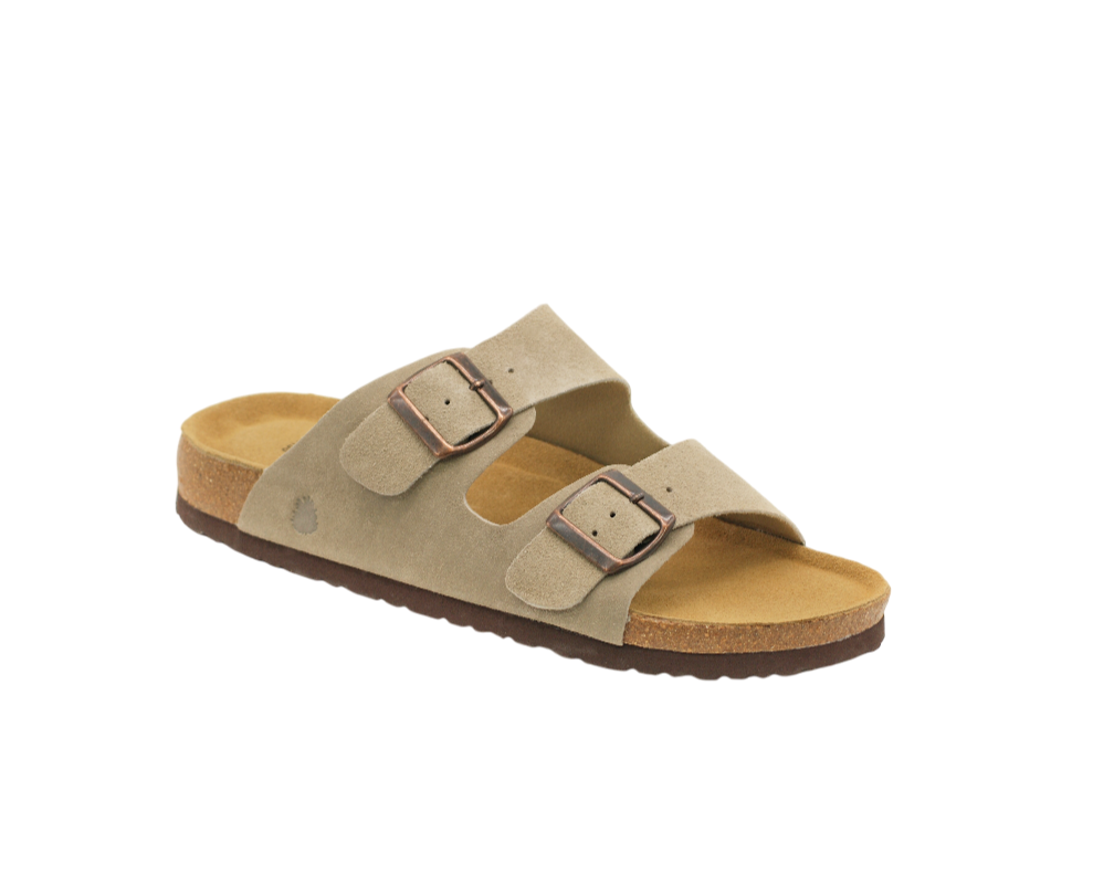 3020 | Chinelo de camurça com duas fivelas
