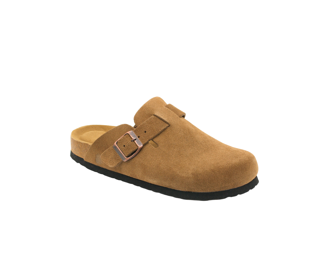 3055 | Clogs de camurça com fivela