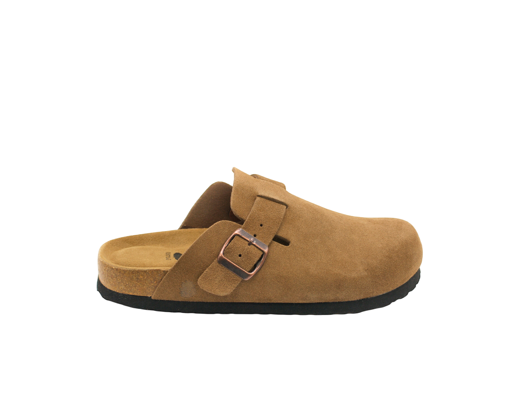 3055 | Clogs de camurça com fivela