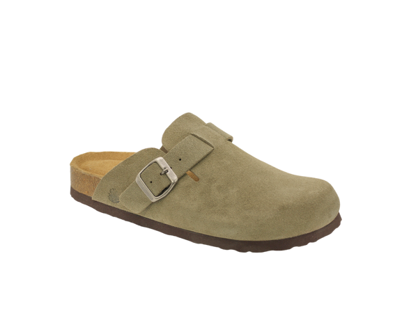 3055 | Clogs de camurça com fivela