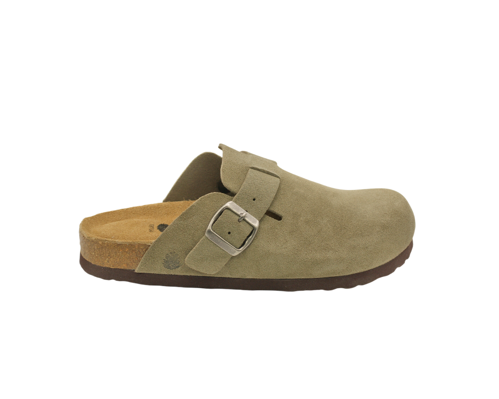 3055 | Clogs de camurça com fivela