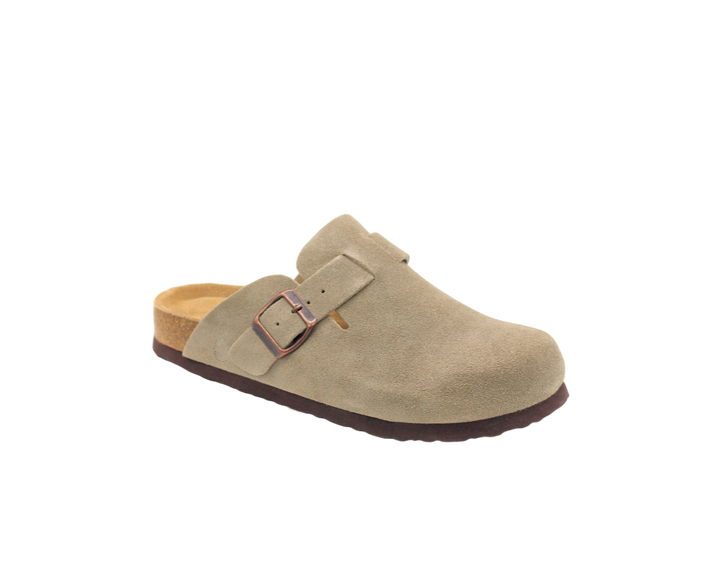 3055 | Clogs de camurça com fivela