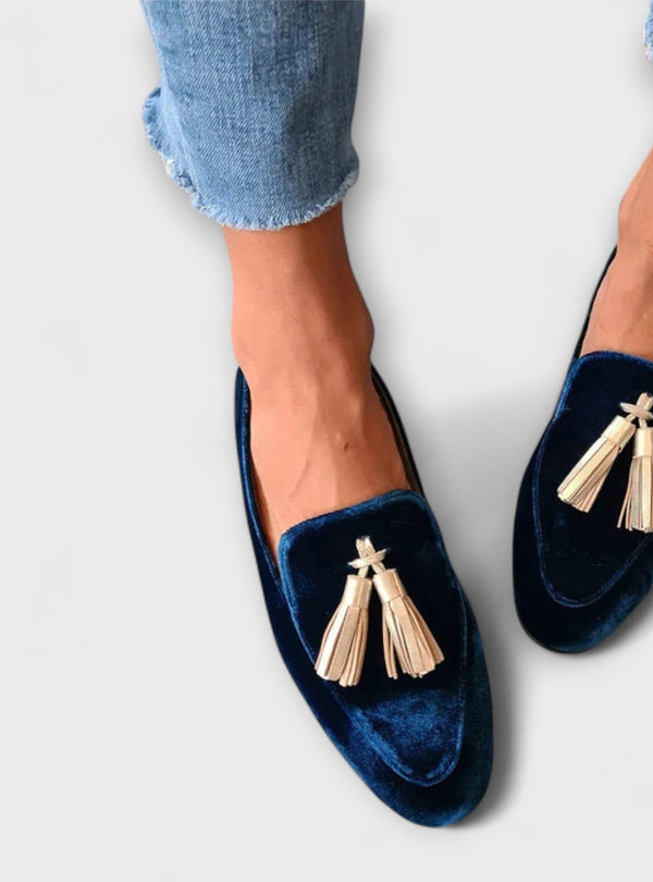 Quinnlyn - Mocassins de Inspiração Vintage com Franjas
