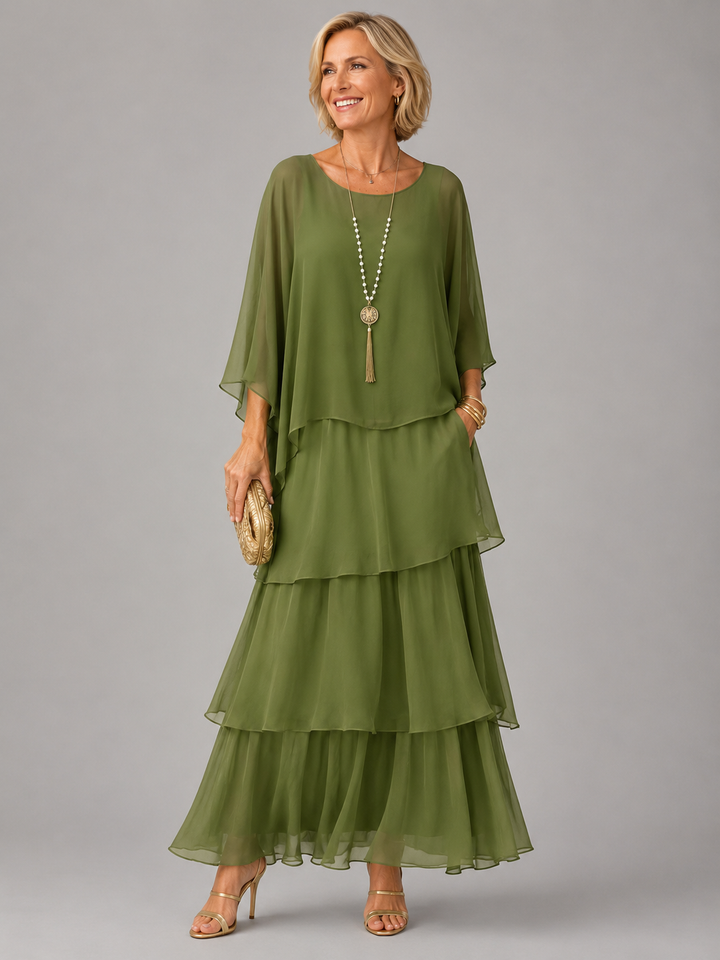 Lara | Vestido longo elegante e fluido