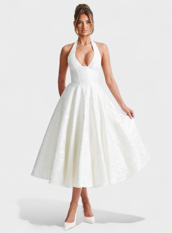 Efi - Vestido midi texturado