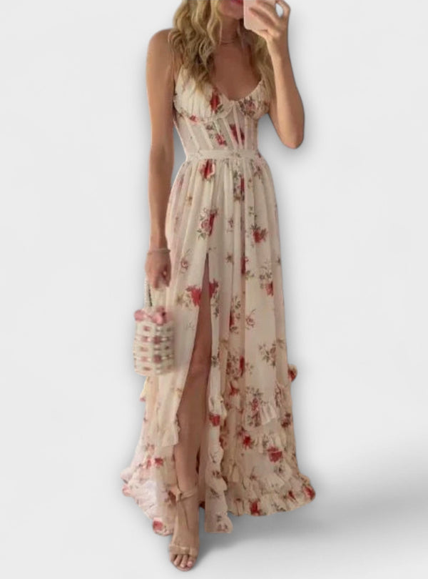 Joana - Vestido com padrão floral