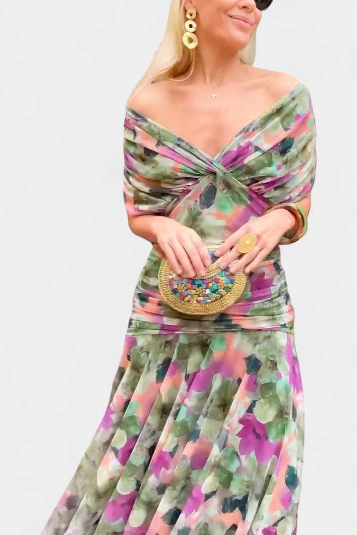 Florendra| Vestido Longo com Decote em V