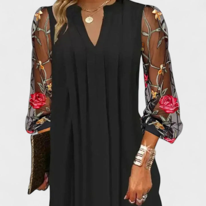 Daniela - Mini vestido elegante com decote em V