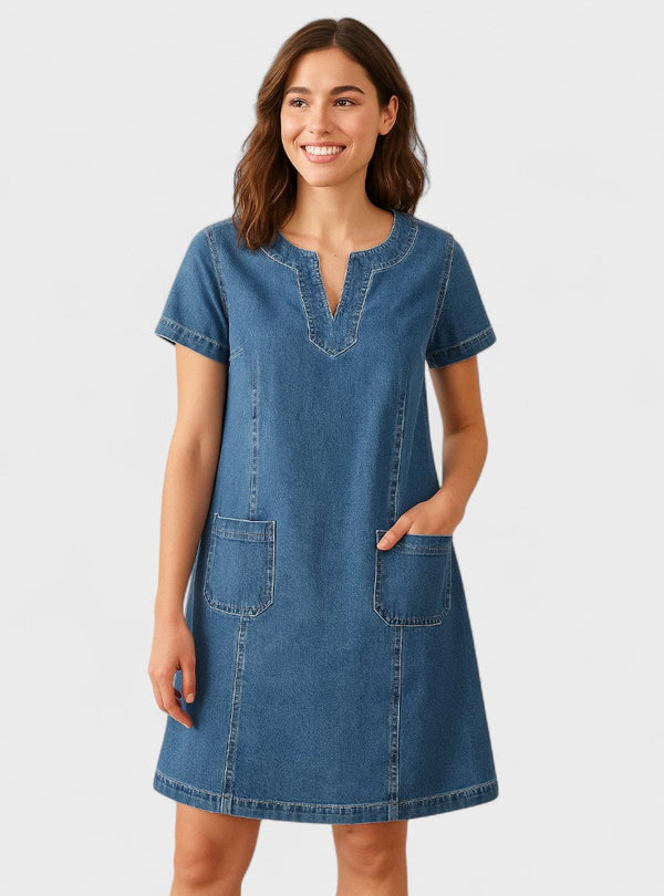 Julia - Vestido em ganga suave