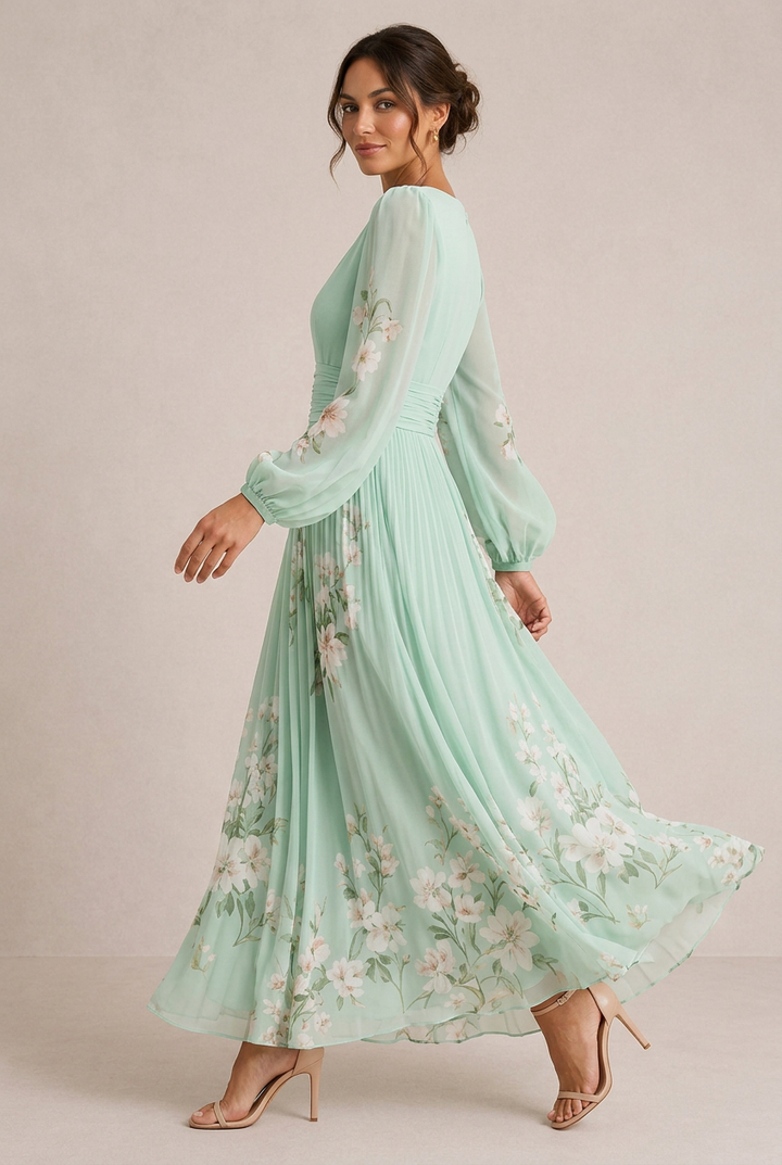 Verónica - Vestido Floral Verde