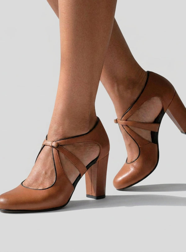 Joana - Sapatos de Salto com Tiras Cruzadas