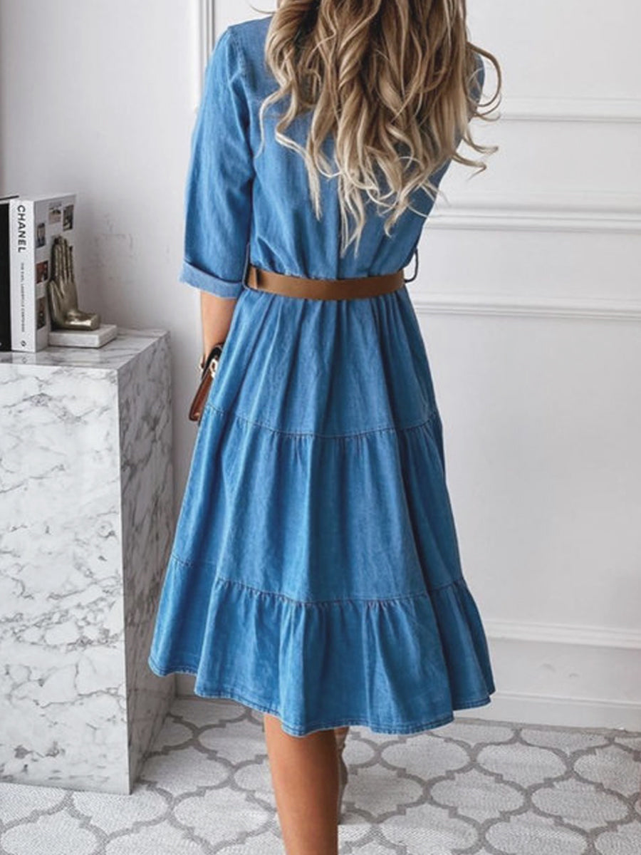 Barbara | Vestido de Denim Casual Elegante